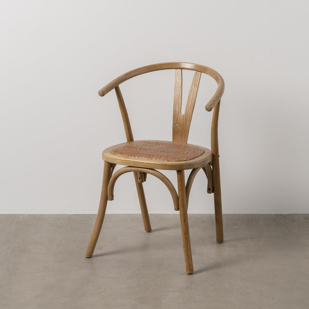 SILLA MARR�N MADERA-RAT�N 55 X 50 X 81 CM