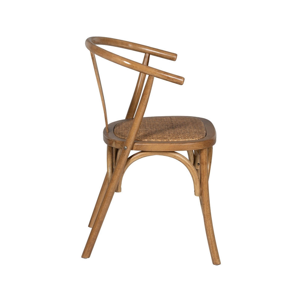 SILLA MIEL MADERA-RATÁN 55 X 50 X 81 CM