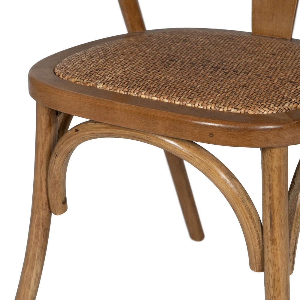 SILLA MIEL MADERA-RATÁN 55 X 50 X 81 CM