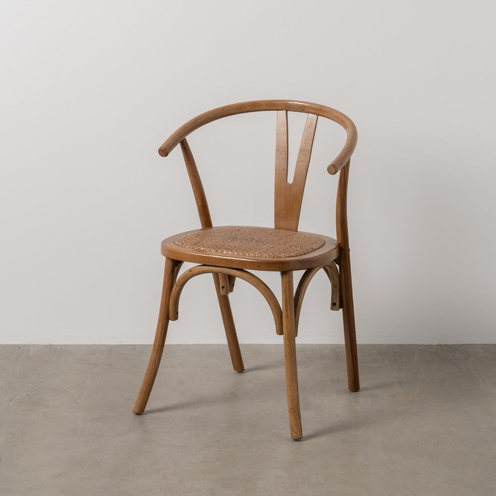 SILLA MIEL MADERA-RATÁN 55 X 50 X 81 CM