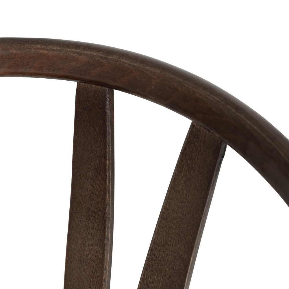 CHOCOLATE WOOD-RATTAN CHAIR 55 X 50 X 81 CM