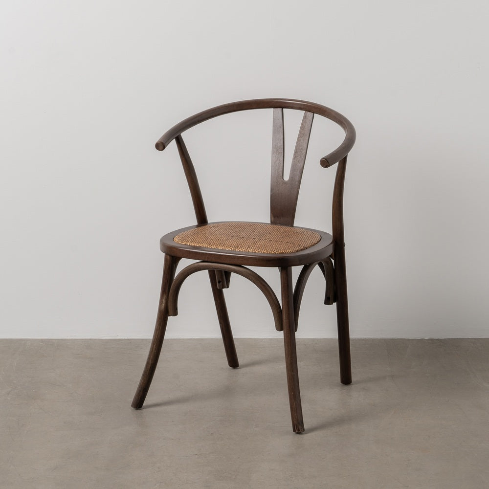 SILLA CHOCOLATE MADERA-RATÁN 55 X 50 X 81 CM