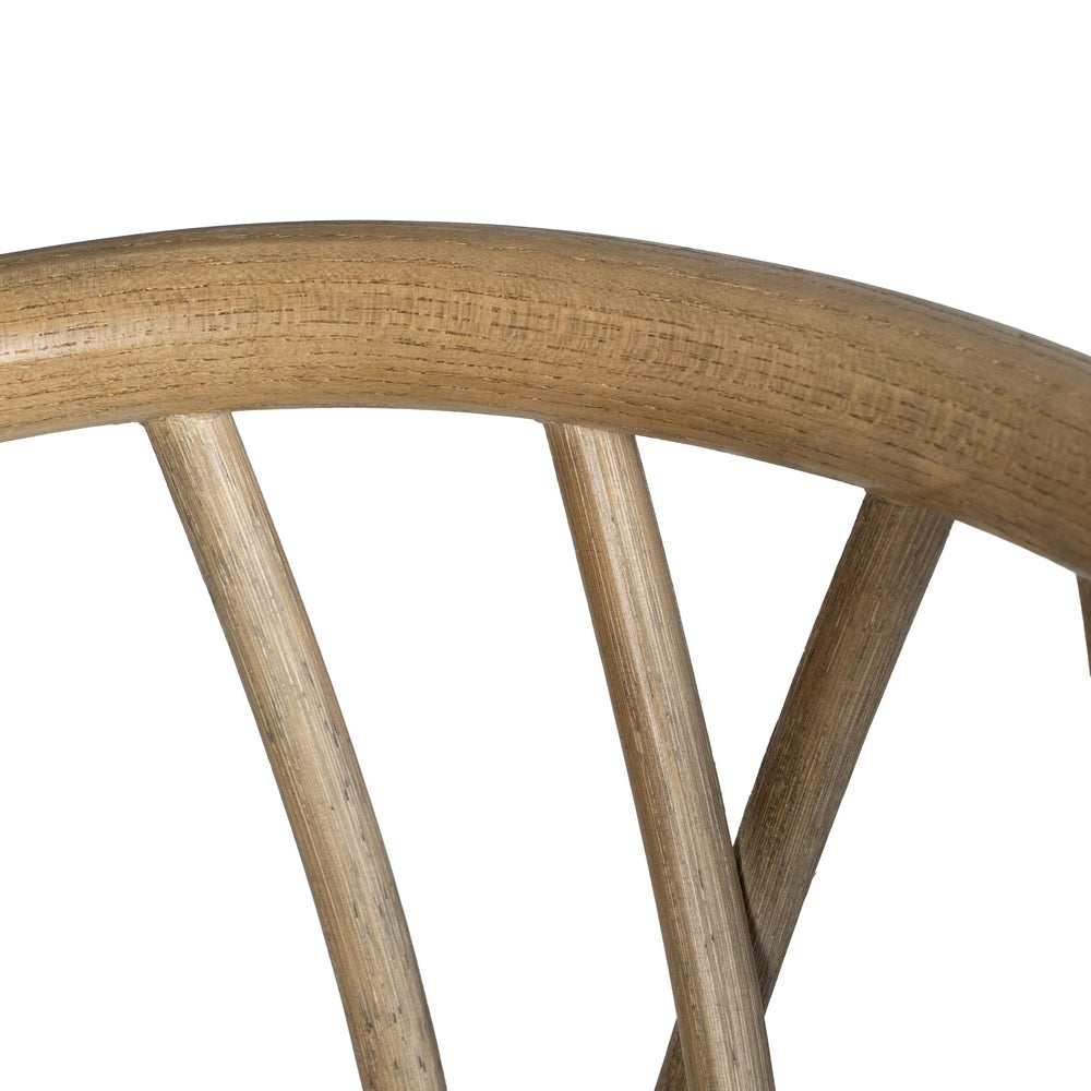 BROWN WOOD-RATTAN CHAIR 55 X 50 X 81 CM