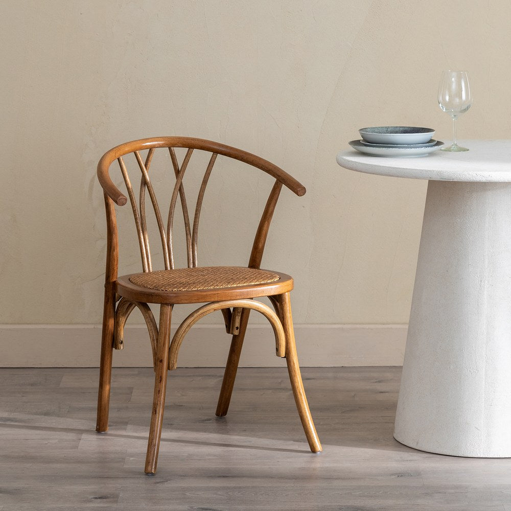 HONEY WOOD-RATTAN CHAIR 55 X 50 X 81 CM