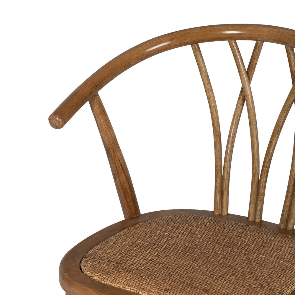 HONEY WOOD-RATTAN CHAIR 55 X 50 X 81 CM