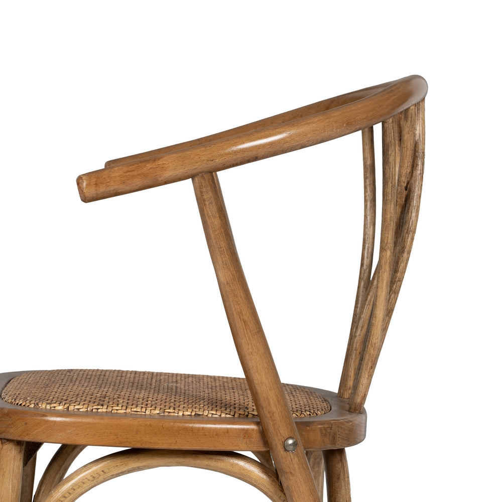HONEY WOOD-RATTAN CHAIR 55 X 50 X 81 CM