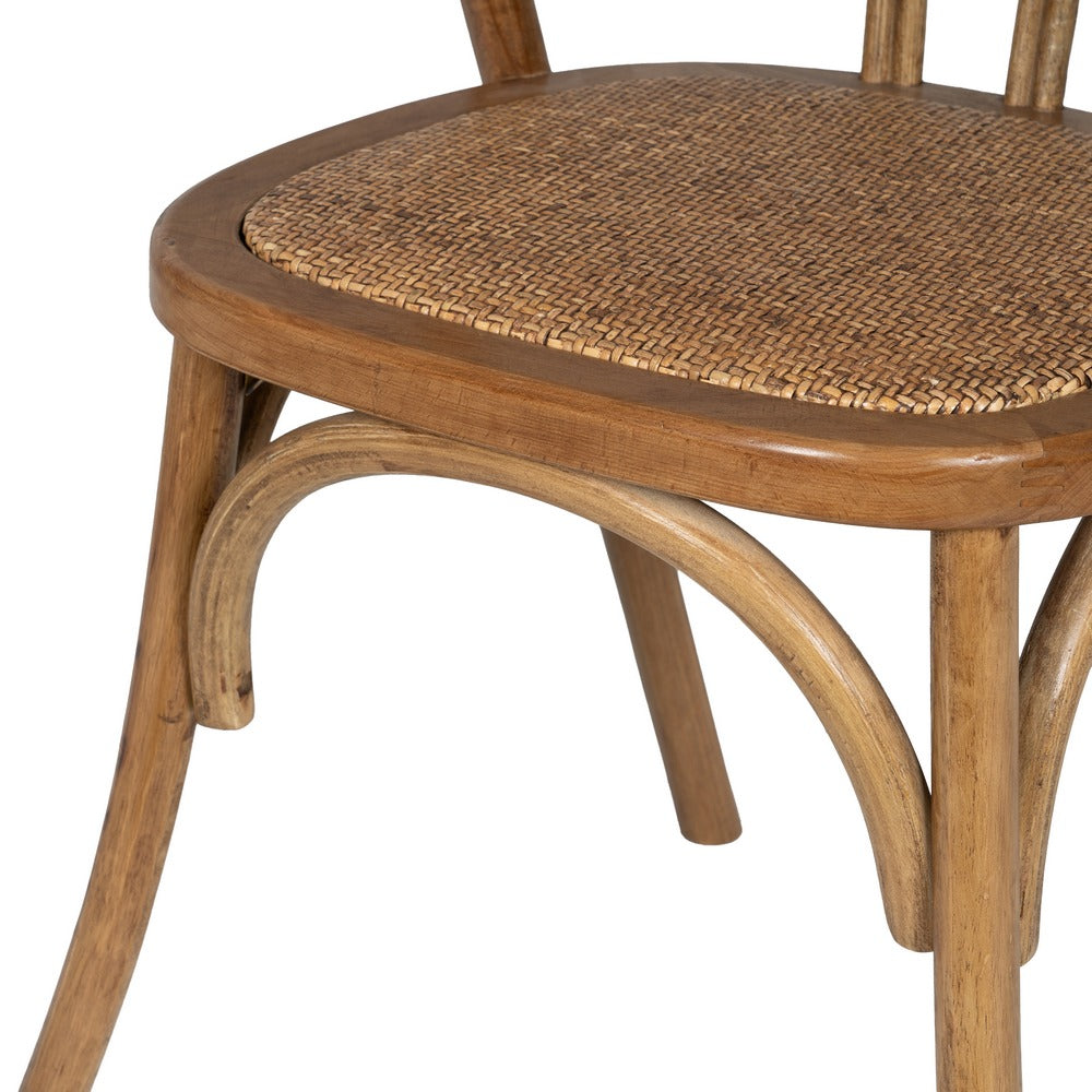 HONEY WOOD-RATTAN CHAIR 55 X 50 X 81 CM