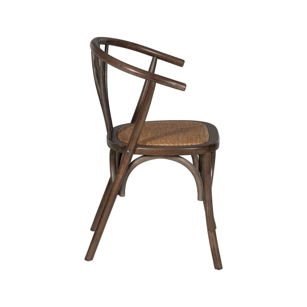 SILLA CHOCOLATE MADERA-RATÁN 55 X 50 X 81 CM