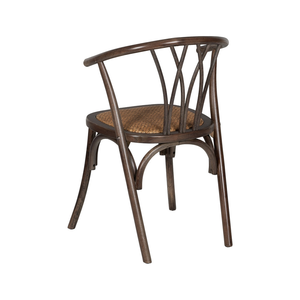 SILLA CHOCOLATE MADERA-RATÁN 55 X 50 X 81 CM