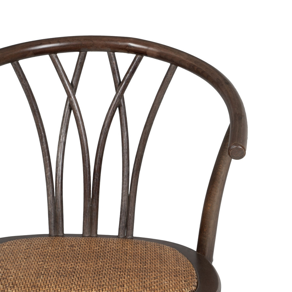 SILLA CHOCOLATE MADERA-RATÁN 55 X 50 X 81 CM