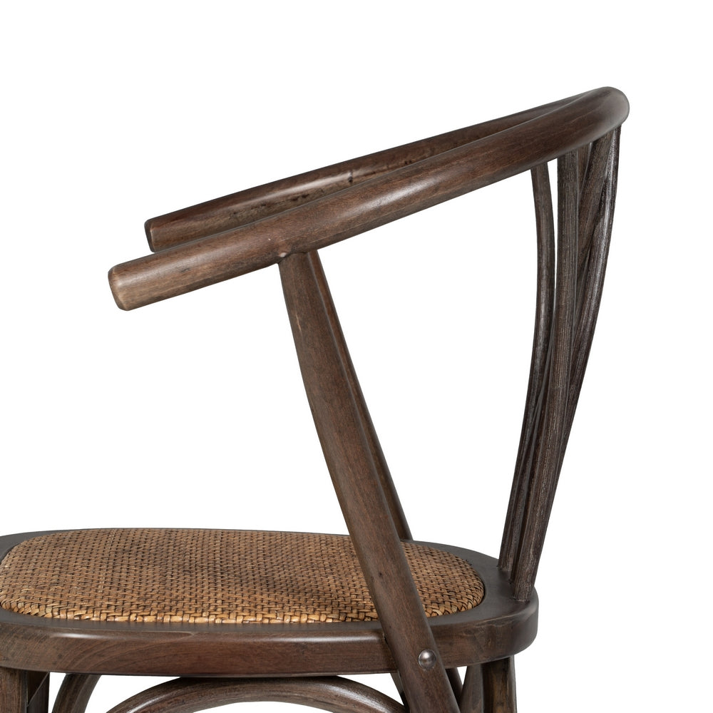 SILLA CHOCOLATE MADERA-RATÁN 55 X 50 X 81 CM