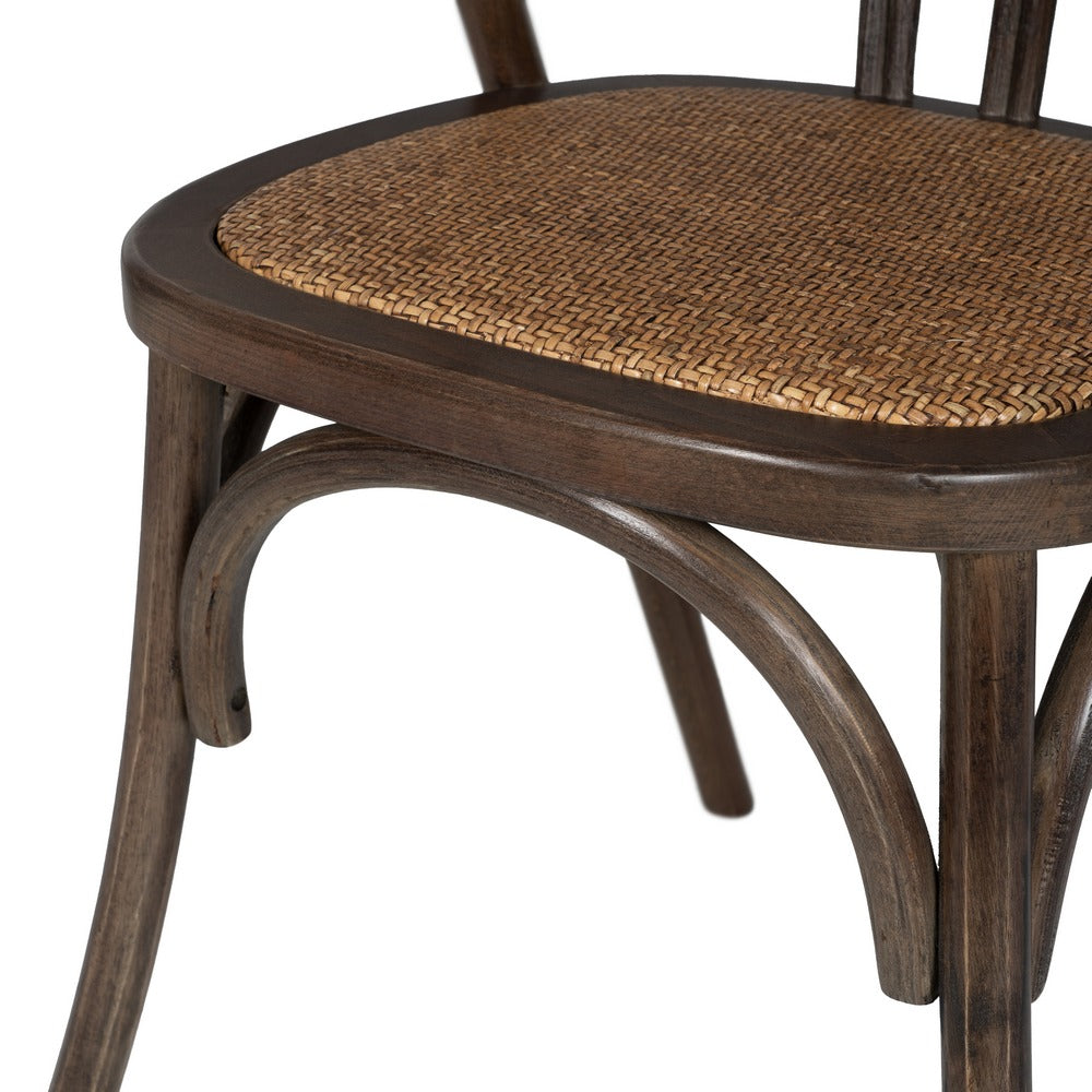 SILLA CHOCOLATE MADERA-RATÁN 55 X 50 X 81 CM