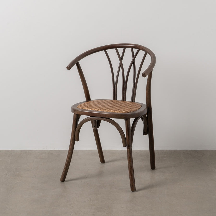 SILLA CHOCOLATE MADERA-RATÁN 55 X 50 X 81 CM