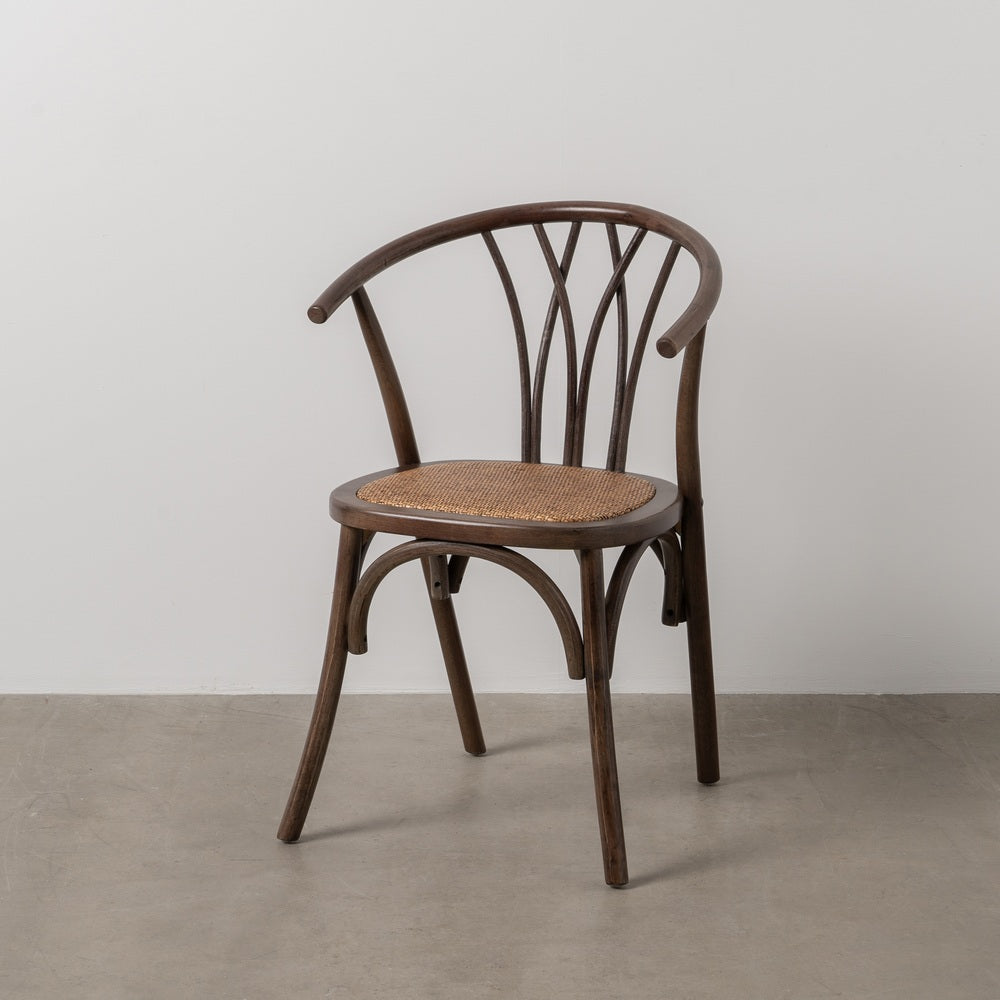SILLA CHOCOLATE MADERA-RATÁN 55 X 50 X 81 CM