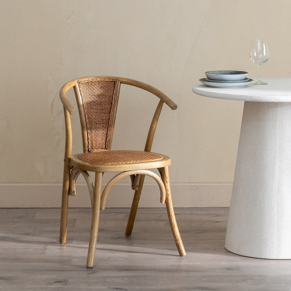 SILLA MARR�N MADERA-RAT�N 55 X 50 X 81 CM