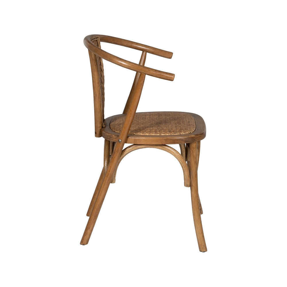 SILLA MIEL MADERA-RATÁN 55 X 50 X 81 CM