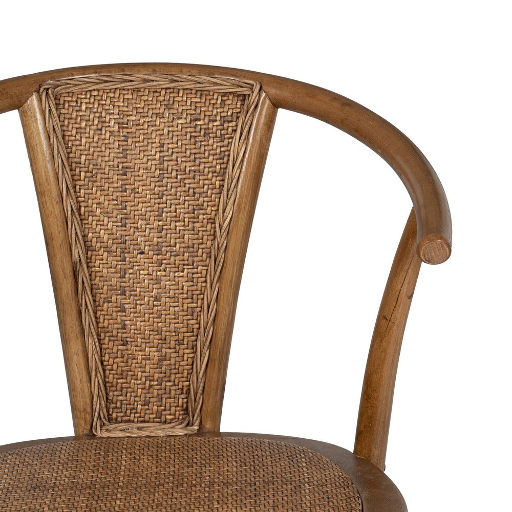 SILLA MIEL MADERA-RATÁN 55 X 50 X 81 CM