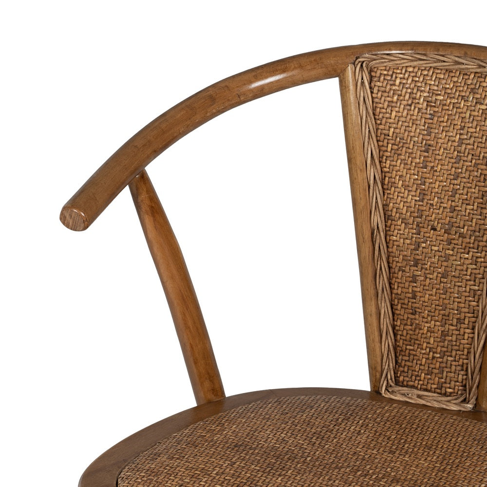 SILLA MIEL MADERA-RATÁN 55 X 50 X 81 CM