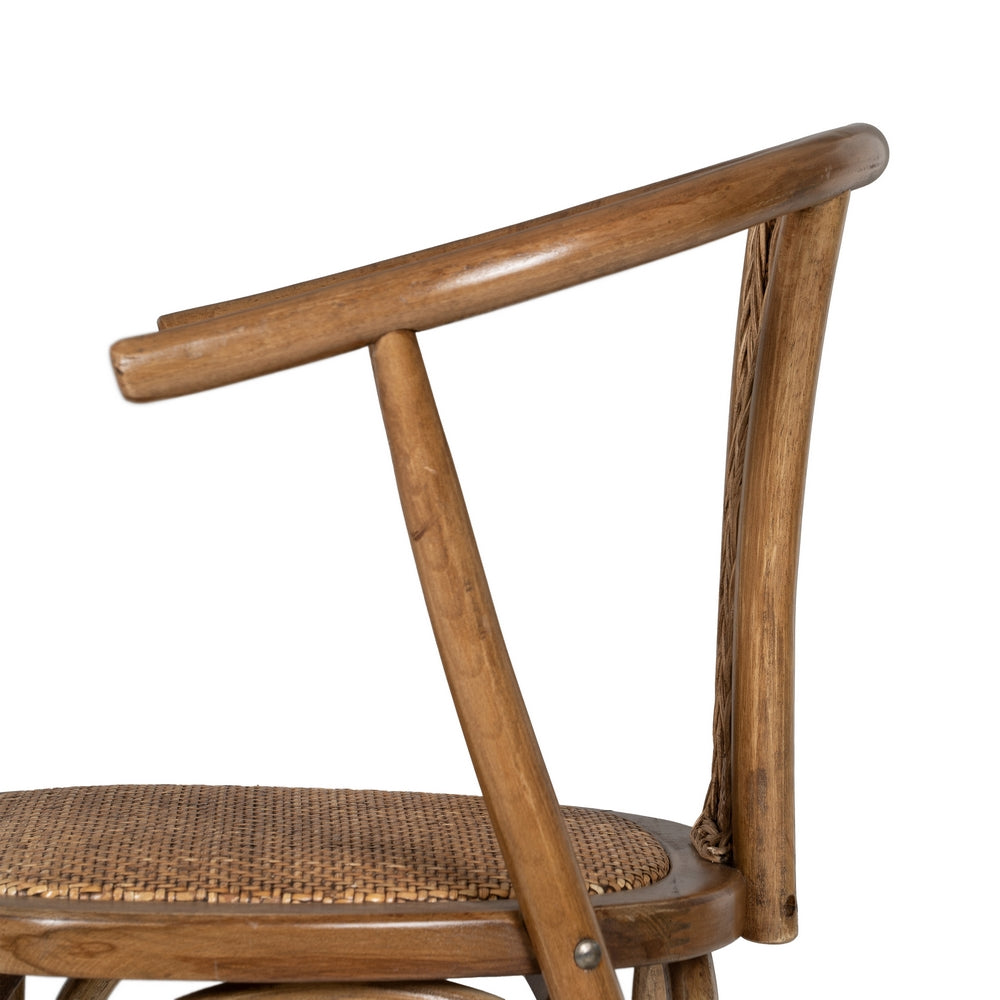 SILLA MIEL MADERA-RATÁN 55 X 50 X 81 CM