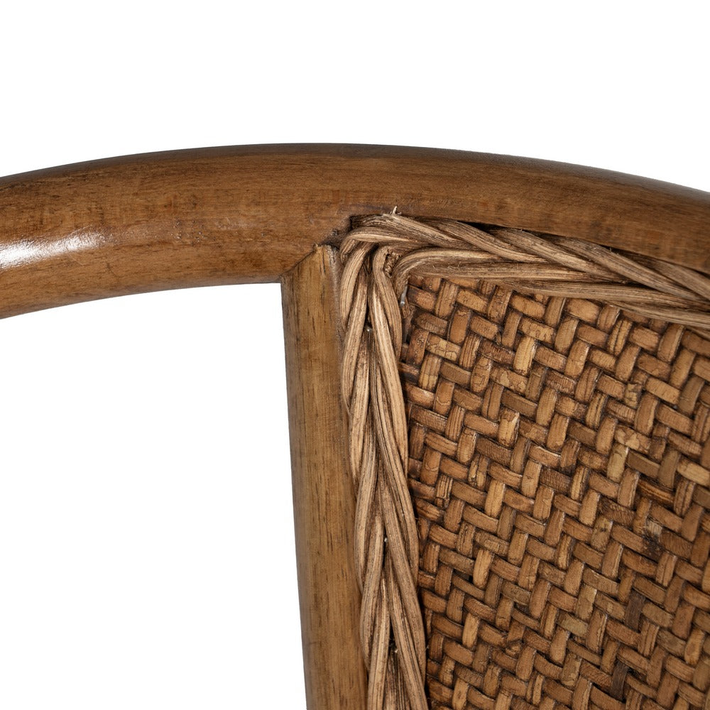SILLA MIEL MADERA-RATÁN 55 X 50 X 81 CM