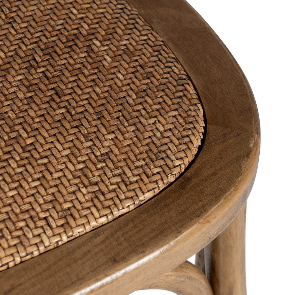 SILLA MIEL MADERA-RATÁN 55 X 50 X 81 CM