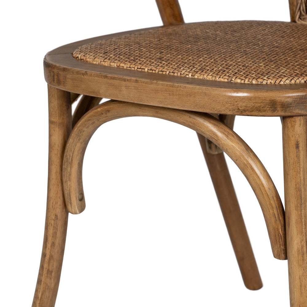 SILLA MIEL MADERA-RATÁN 55 X 50 X 81 CM