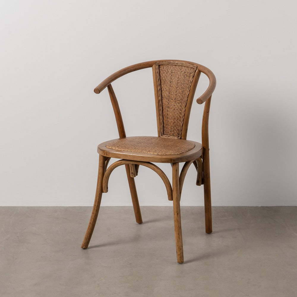 SILLA MIEL MADERA-RAT�N 55 X 50 X 81 CM