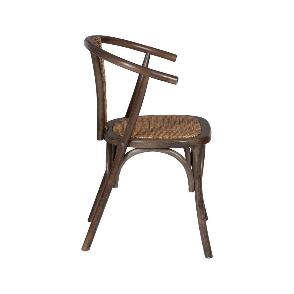 SILLA CHOCOLATE MADERA-RATÁN 55 X 50 X 81 CM
