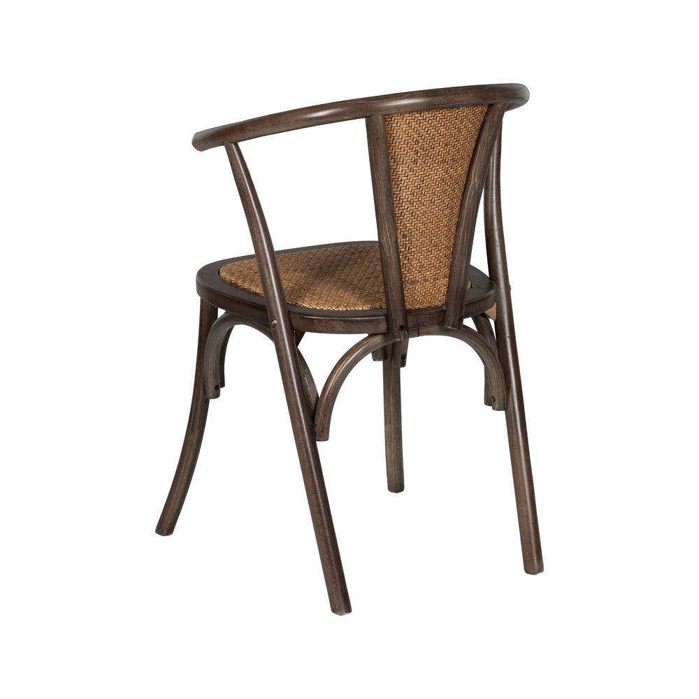 SILLA CHOCOLATE MADERA-RATÁN 55 X 50 X 81 CM