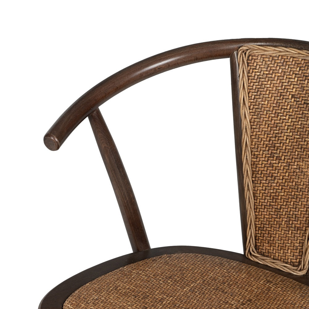 SILLA CHOCOLATE MADERA-RATÁN 55 X 50 X 81 CM