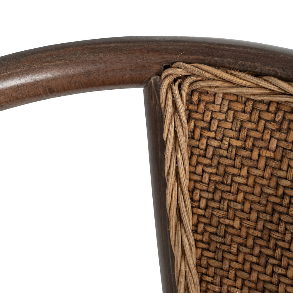 SILLA CHOCOLATE MADERA-RATÁN 55 X 50 X 81 CM