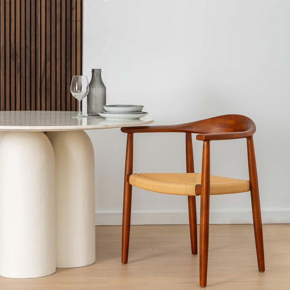 SILLA MARRÓN MADERA 63 X 44 X 77,50 CM