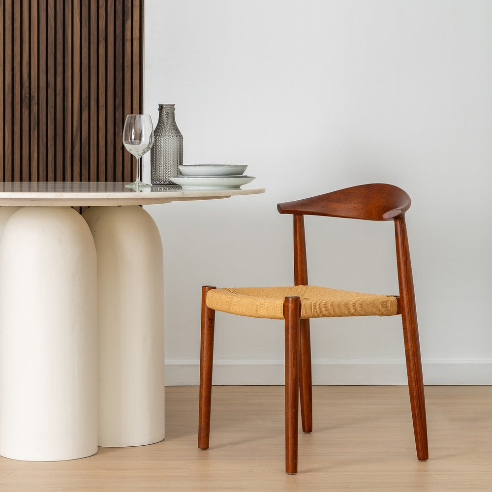 SILLA MARRÓN MADERA 43 X 44,80 X 76,50 CM