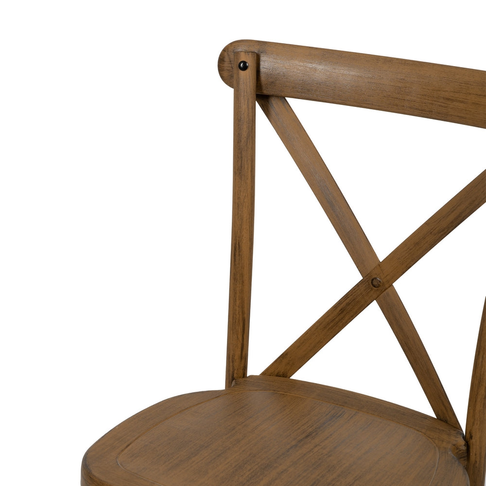 BROWN POLYPROPYLENE CONTRACT CHAIR 50 X 41.50 X 89 CM