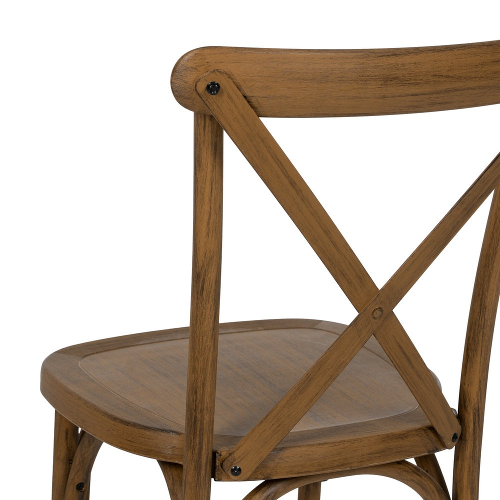 BROWN POLYPROPYLENE CONTRACT CHAIR 50 X 41.50 X 89 CM