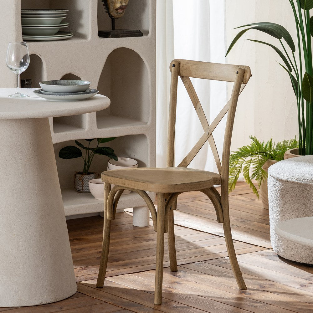 SILLA NATURAL POLIPROPILENO CONTRACT 50 X 41,50 X 89 CM