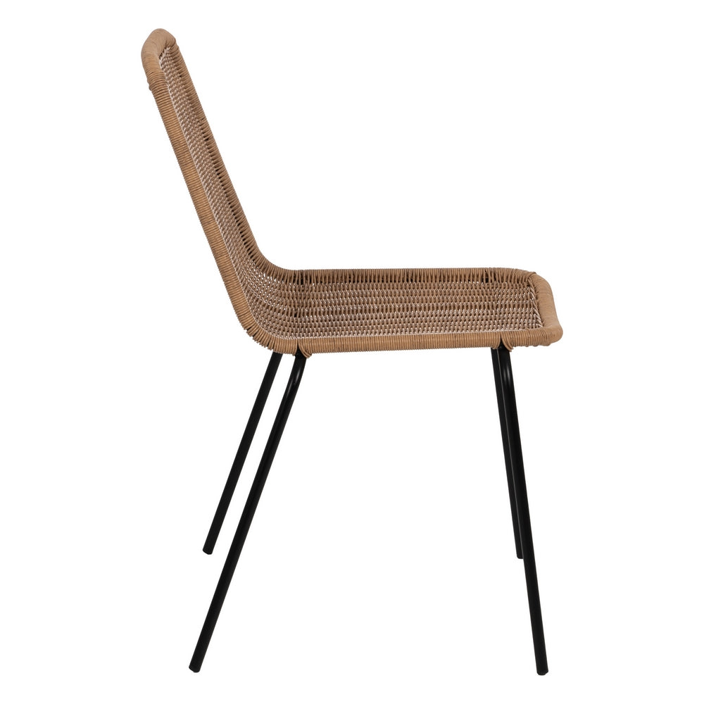 NATURAL CHAIR PE-STEEL LIVING ROOM 52 X 57 X 82 CM