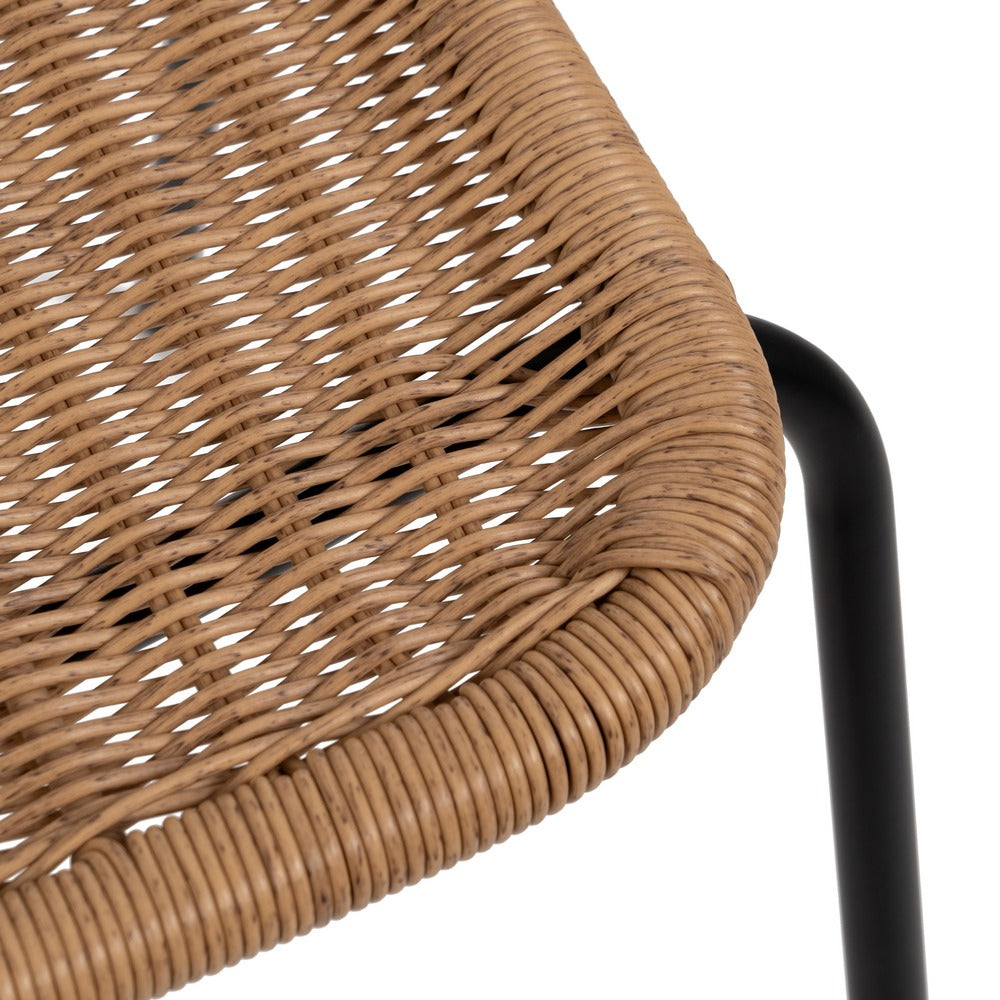 NATURAL CHAIR PE-STEEL LIVING ROOM 52 X 57 X 82 CM