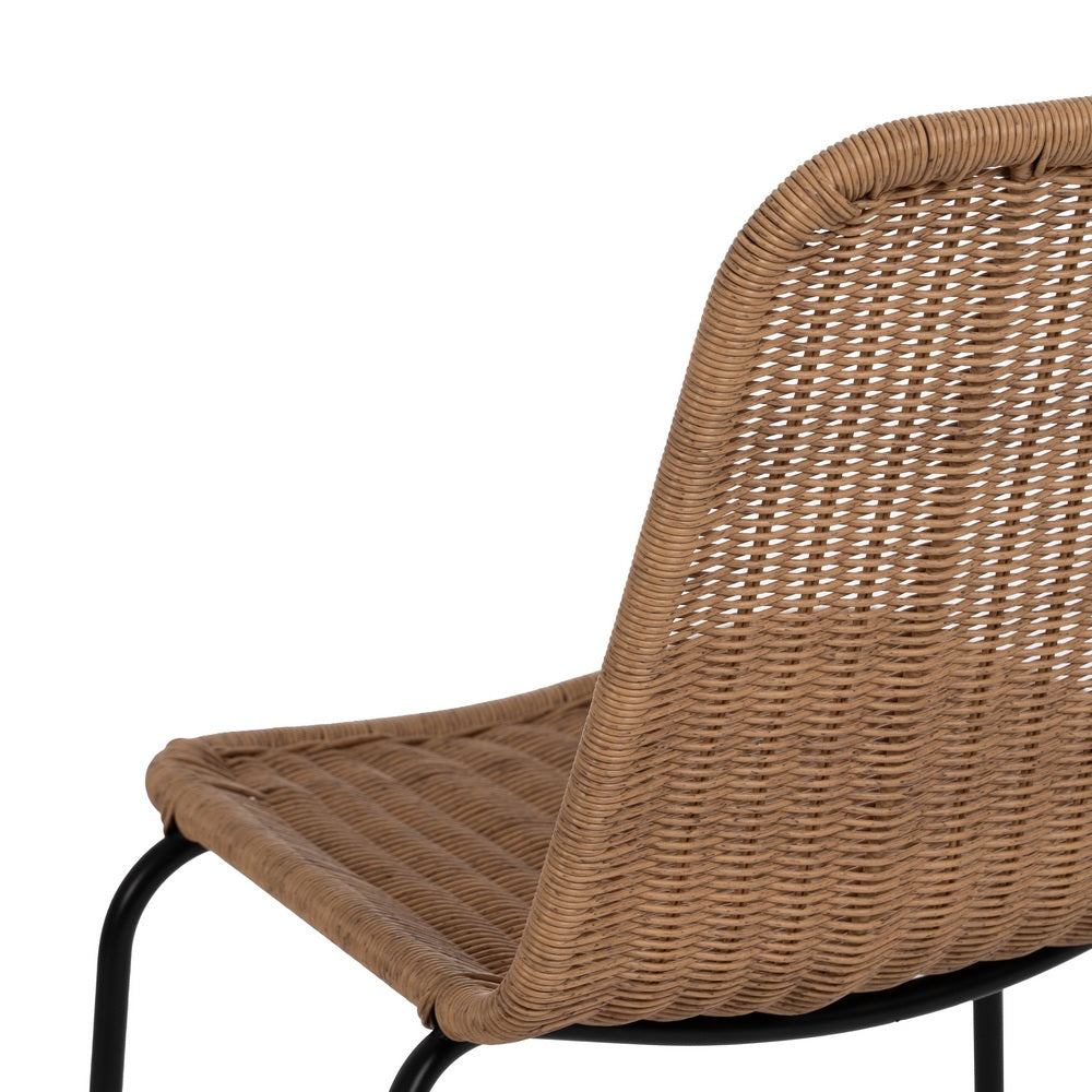 NATURAL CHAIR PE-STEEL LIVING ROOM 52 X 57 X 82 CM