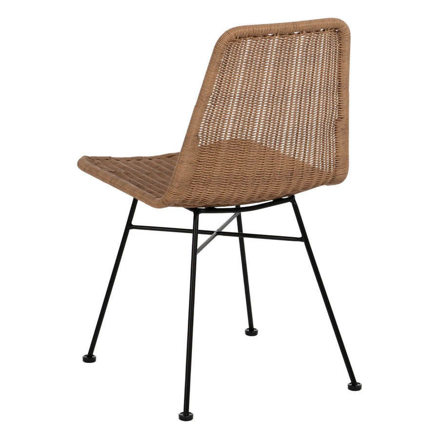 SILLA NATURAL PE-ACERO SALÓN 47 X 59 X 84 CM