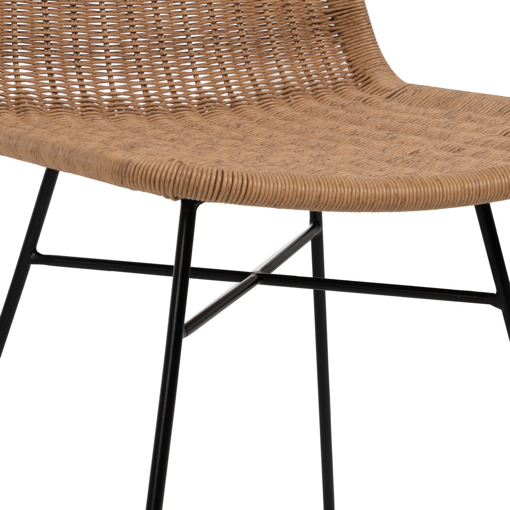 NATURAL CHAIR PE-STEEL LIVING ROOM 47 X 59 X 84 CM