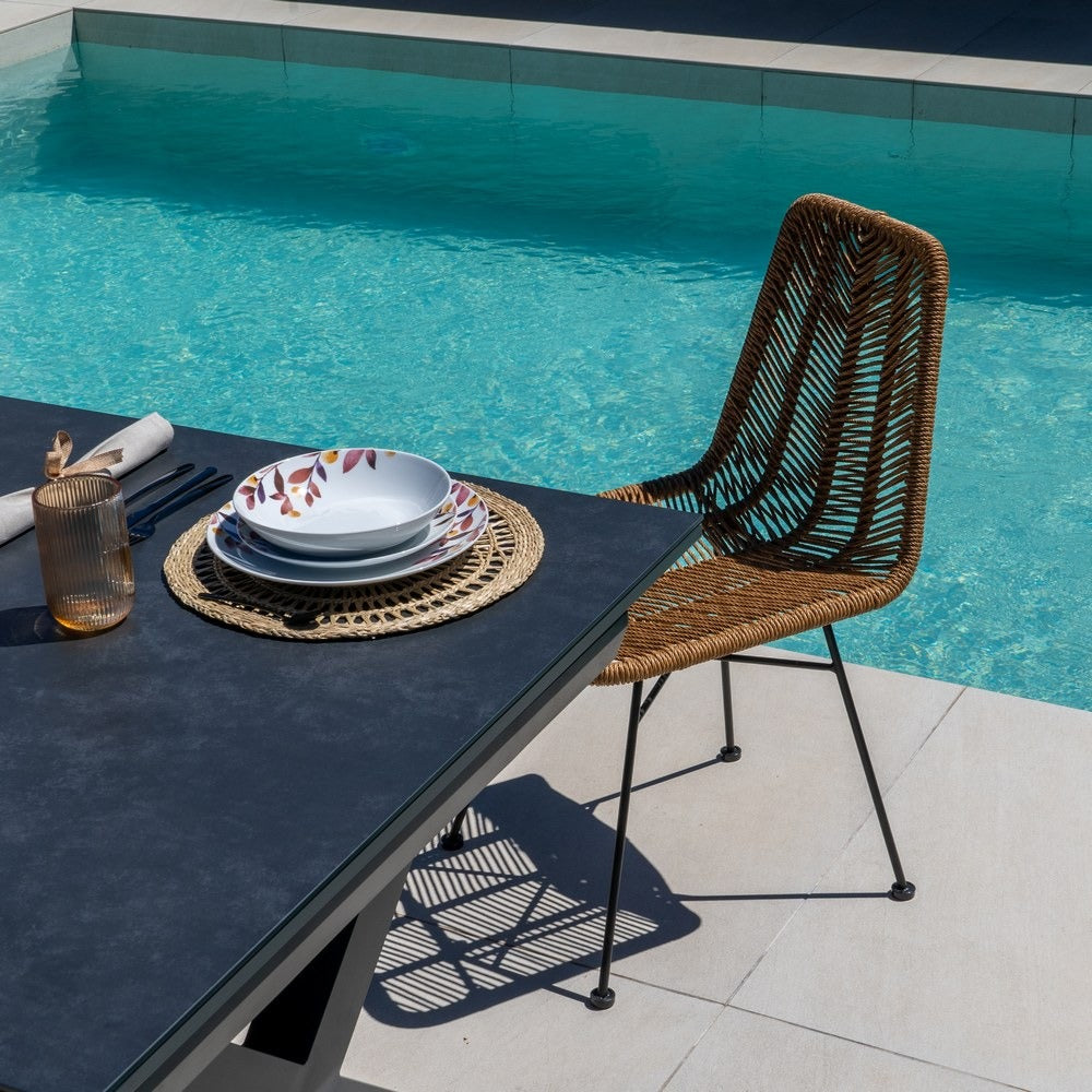 NATURAL CHAIR PE-STEEL LIVING ROOM 47 X 57 X 85.50 CM