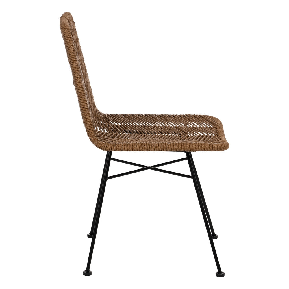 NATURAL CHAIR PE-STEEL LIVING ROOM 47 X 57 X 85.50 CM