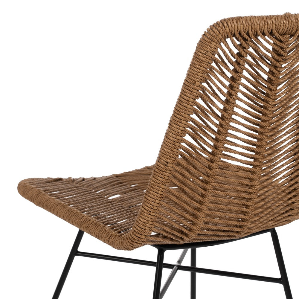 NATURAL CHAIR PE-STEEL LIVING ROOM 47 X 57 X 85.50 CM