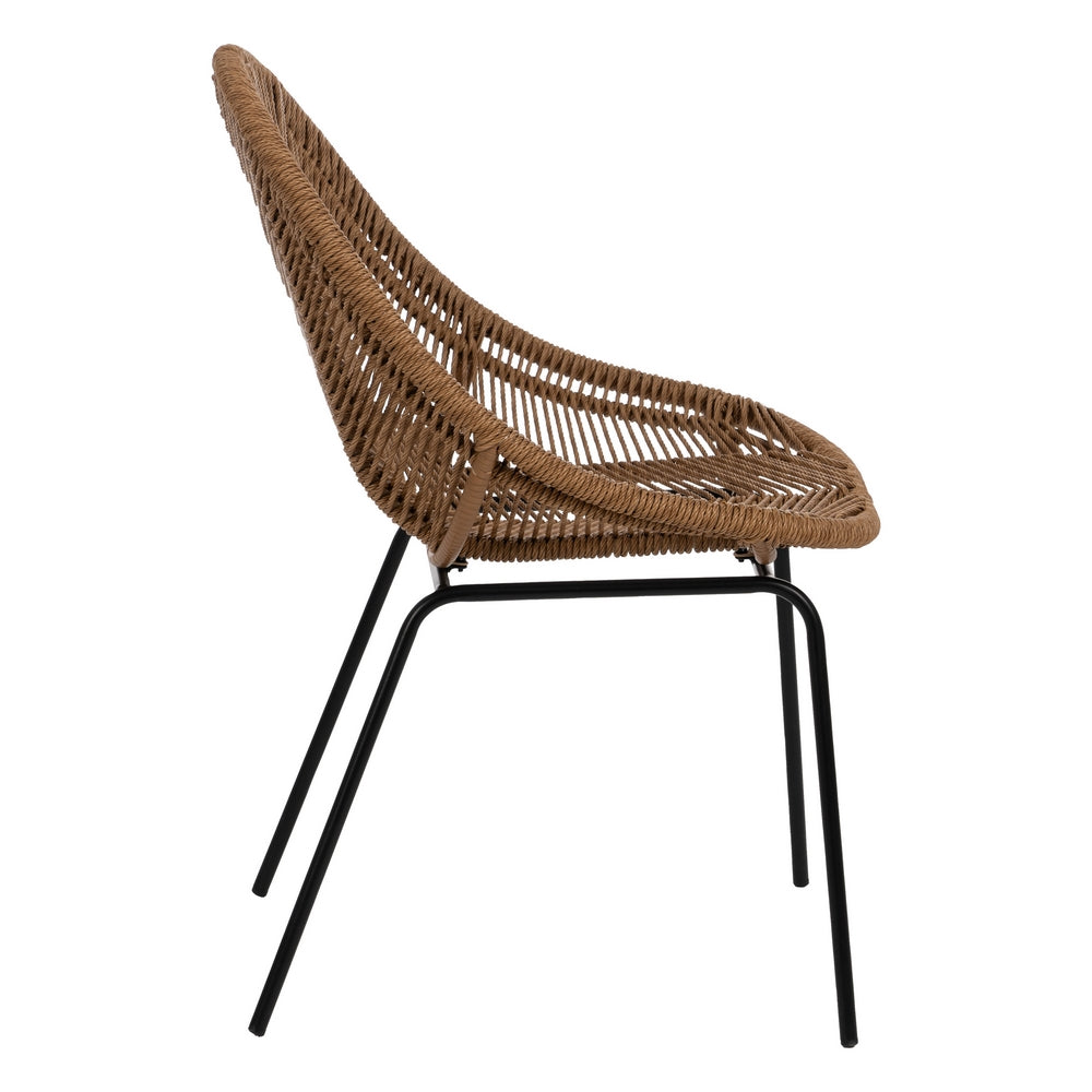SILLA NATURAL PE-ACERO SALÓN 53,50 X 61 X 85 CM