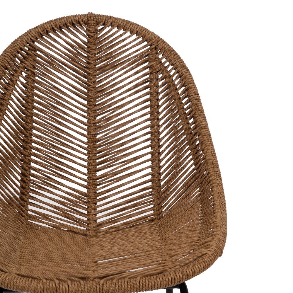 SILLA NATURAL PE-ACERO SALÓN 53,50 X 61 X 85 CM