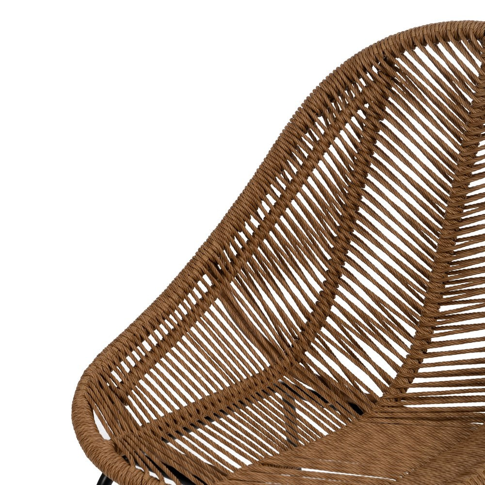 SILLA NATURAL PE-ACERO SALÓN 53,50 X 61 X 85 CM