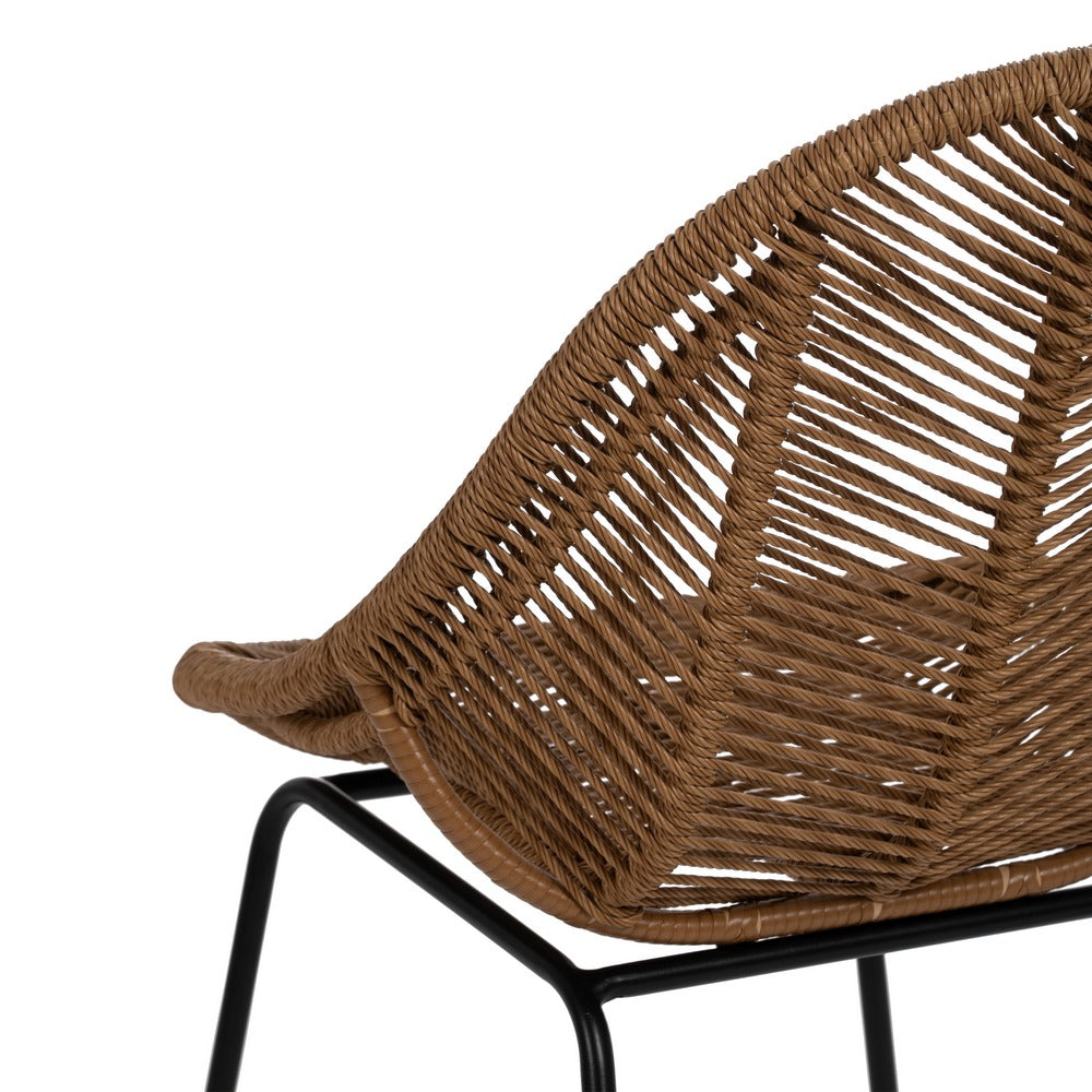 SILLA NATURAL PE-ACERO SALÓN 53,50 X 61 X 85 CM