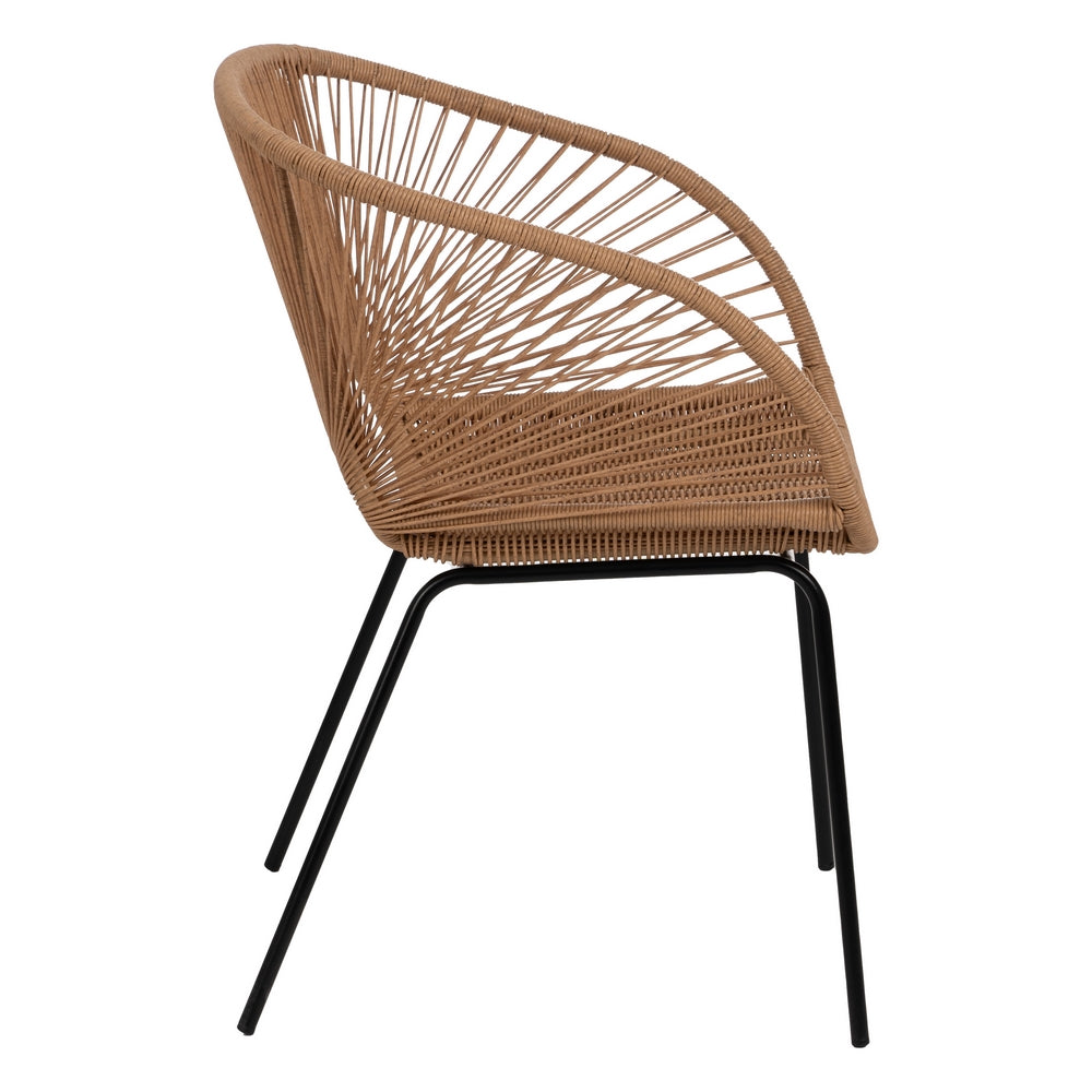 SILLA NATURAL PE-ACERO SALÓN 57 X 58 X 81 CM