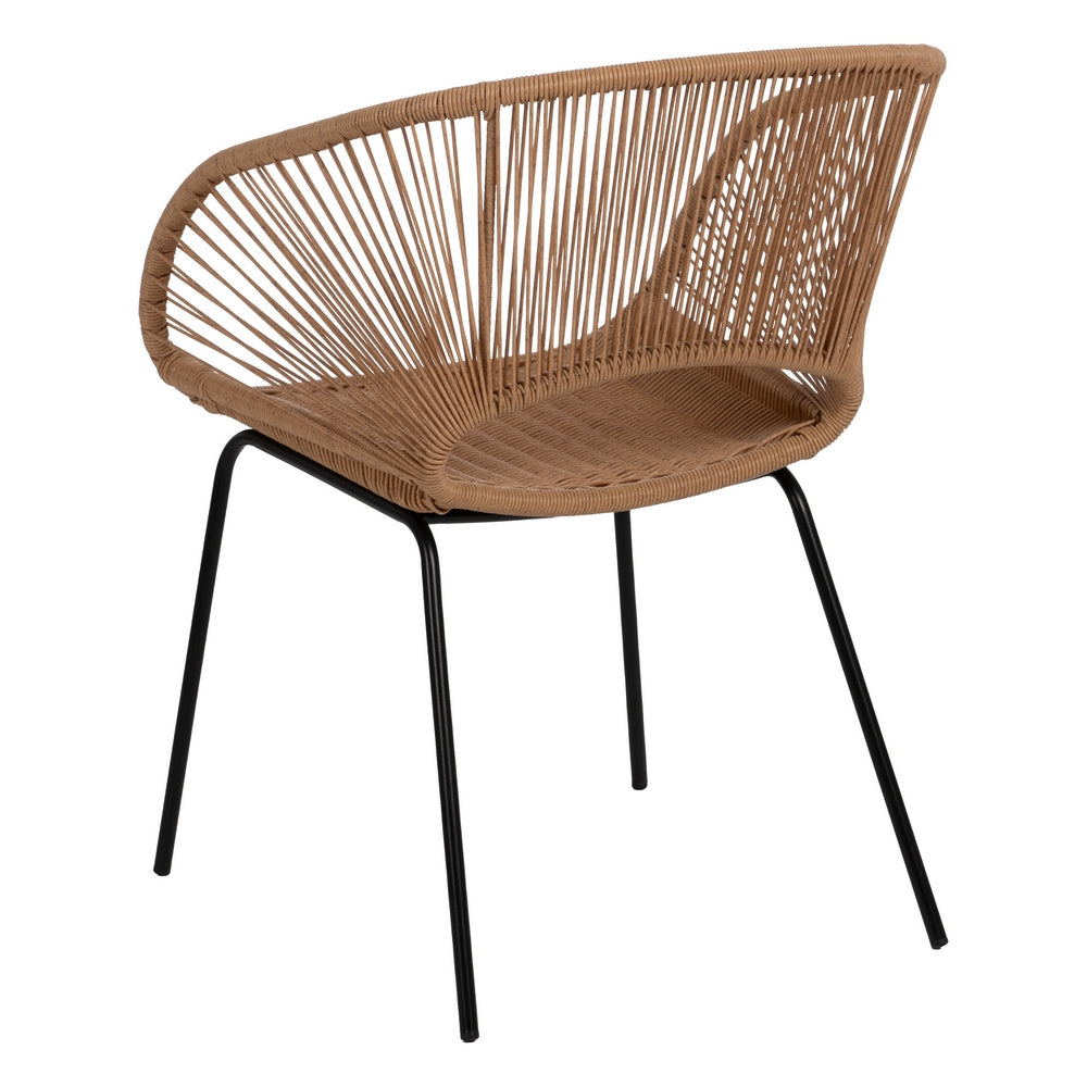 SILLA NATURAL PE-ACERO SALÓN 57 X 58 X 81 CM
